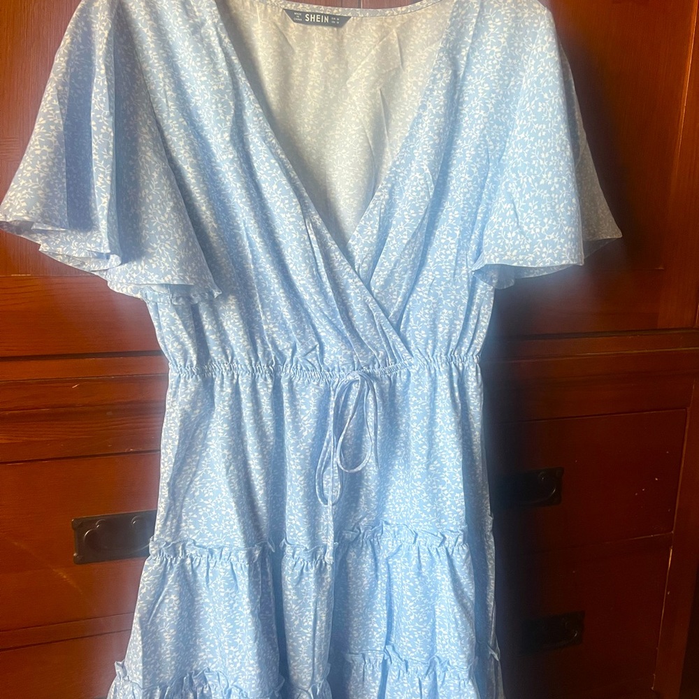 Blue floral dress